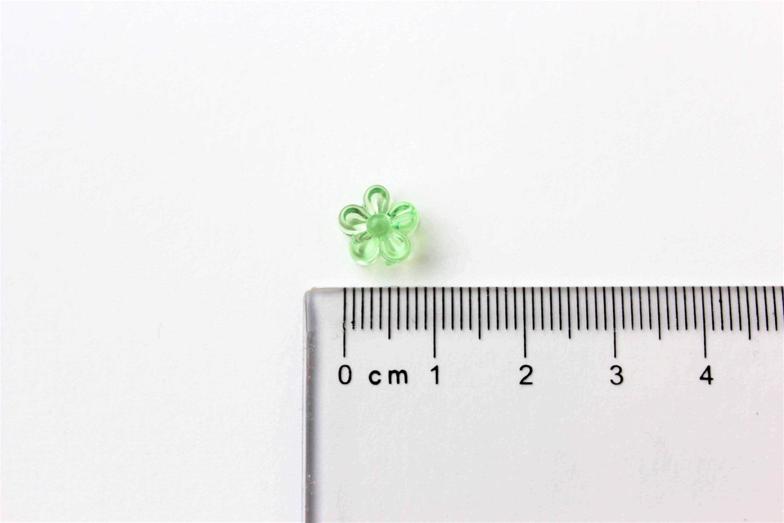 Akrylperler, blomster, lys grønn. - Bilde 2