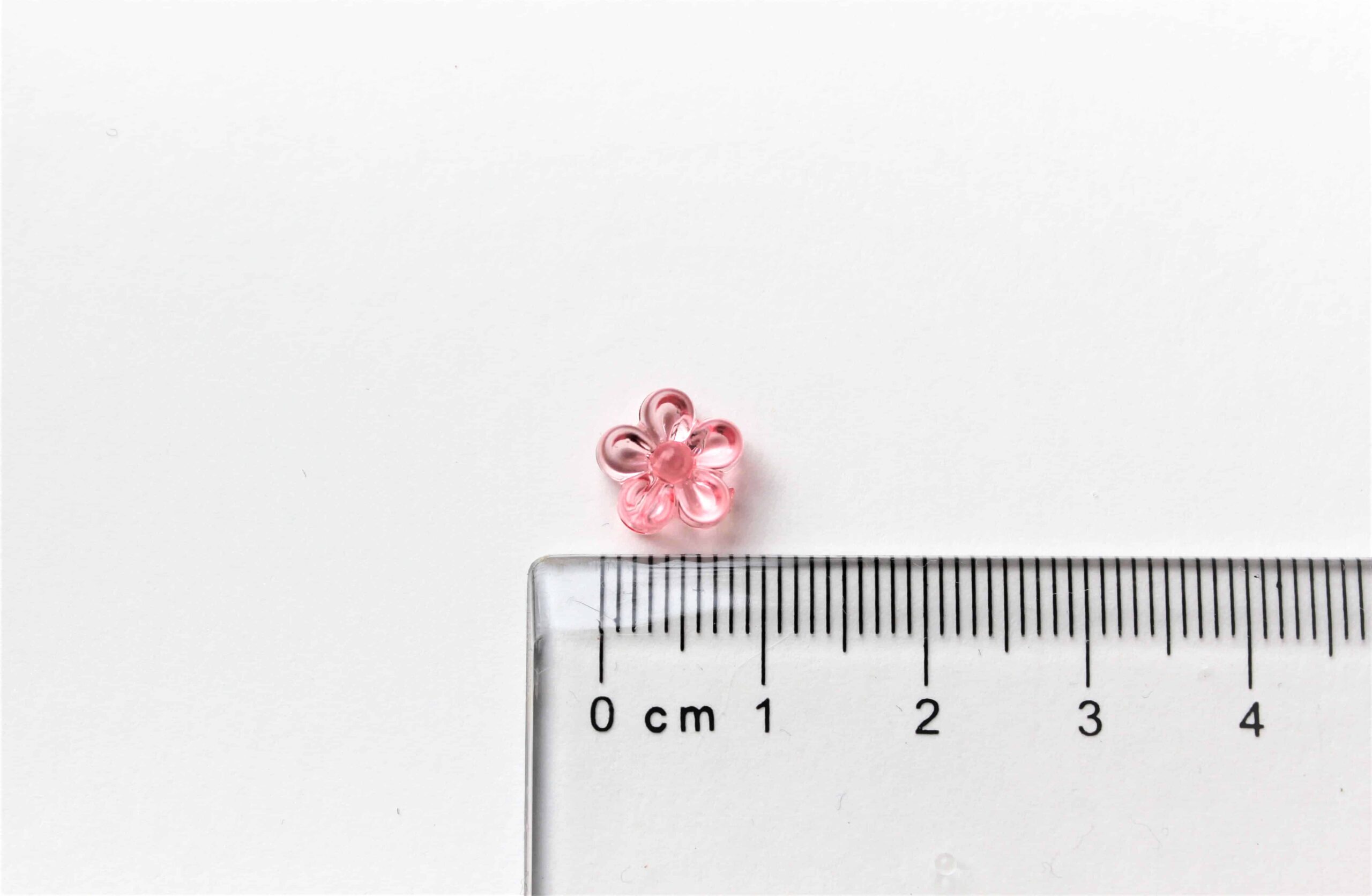 Akrylperler, blomster, lys rosa - Bilde 2