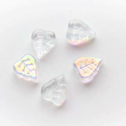 Glassperler, blader, blank ab