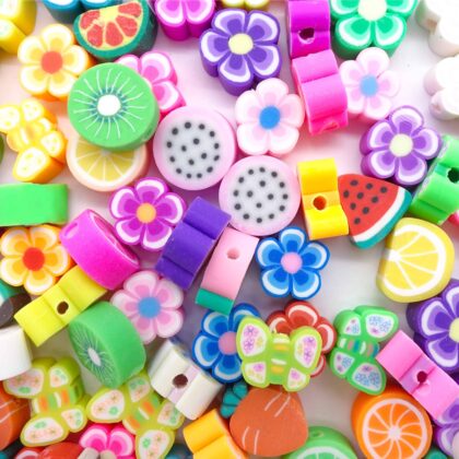 Polymer Clay perler, forskjellige motiv