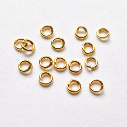 Ringer, 4mm, gullfarget
