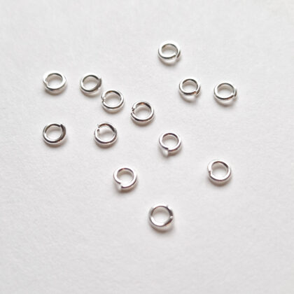 Ringer, 4mm, sølvfarget