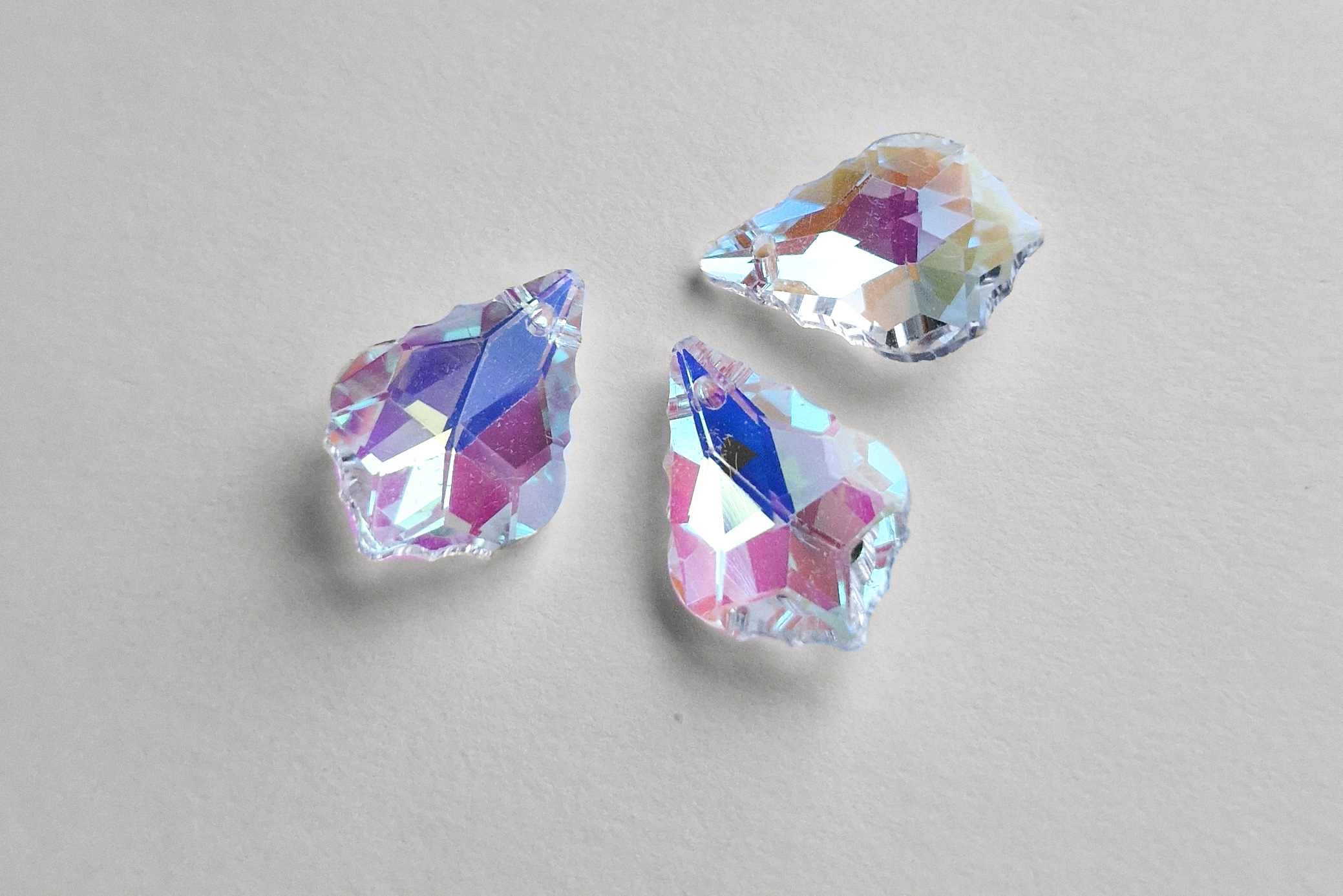 Anheng, glass, dråpe, blank ab - Bilde 3