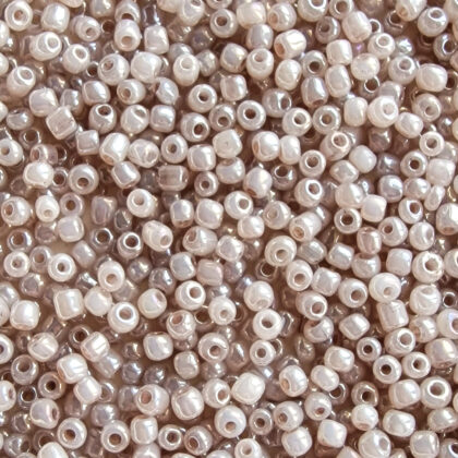 Seed beads, lys brun, opak, 4mm