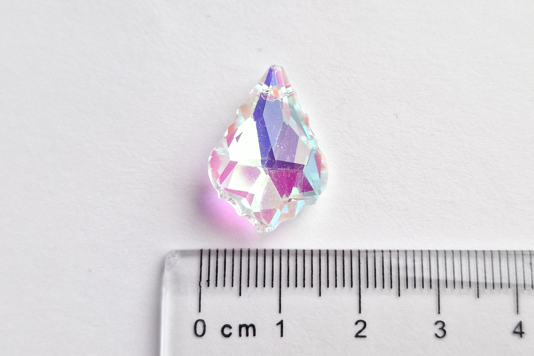 Anheng, glass, dråpe, blank ab - Bilde 2