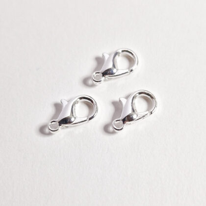 Låser, sølvfarget,  12mm, 5pk
