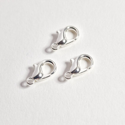 Låser, sølvfarget,  10mm, 5pk