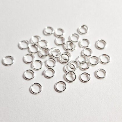 Ringer, sølvfarget, 5mm