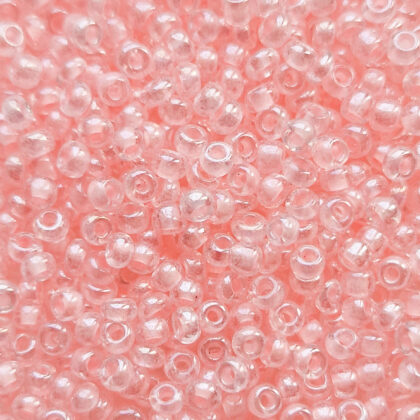 Seed beads, lakserosa, 3mm