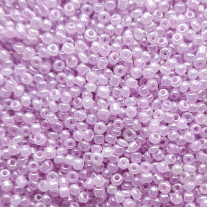 Seed beads, lys lilla, opak, 2mm