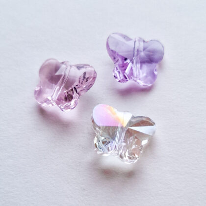 Glassperle, sommerfugl, 15mm