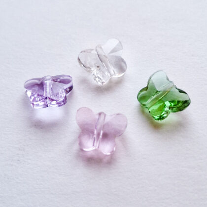 Glassperle, sommerfugl, 10mm