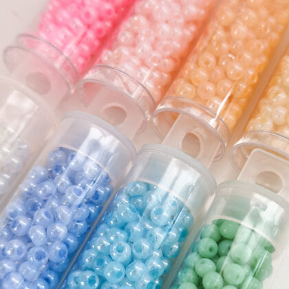 Seed beads, 8pk, 4mm, rund type