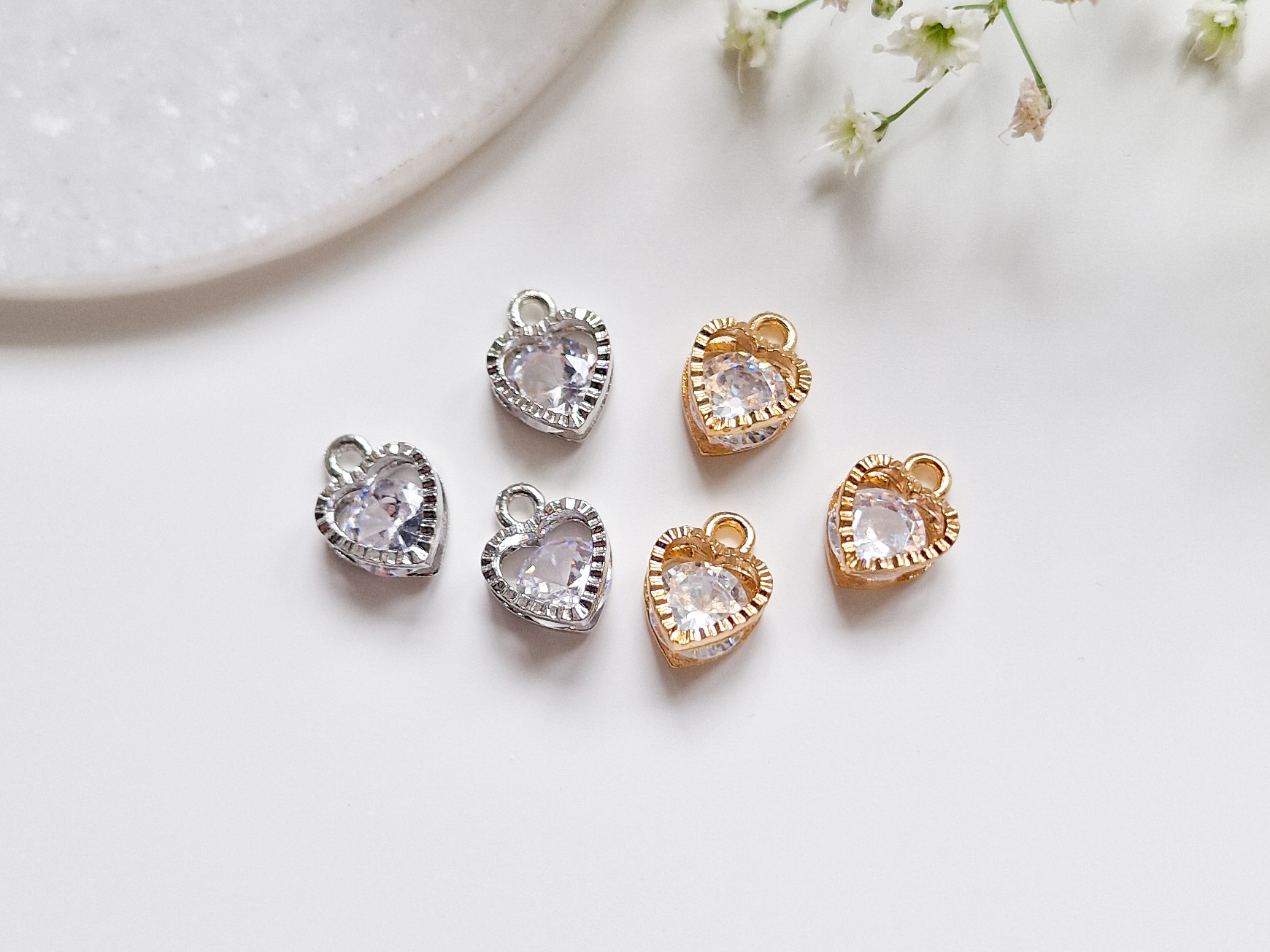 Anheng, hjerte, med Cubic zirconia