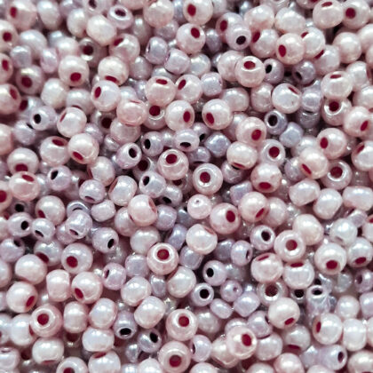 Seed beads, rød-brun mix