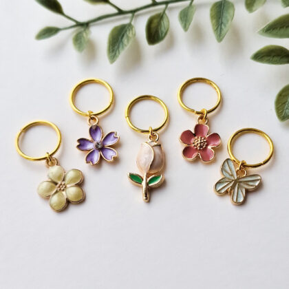 Maskemarkører, blomster, 5pk