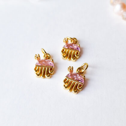 18k gullforgylt anheng, jellyfish