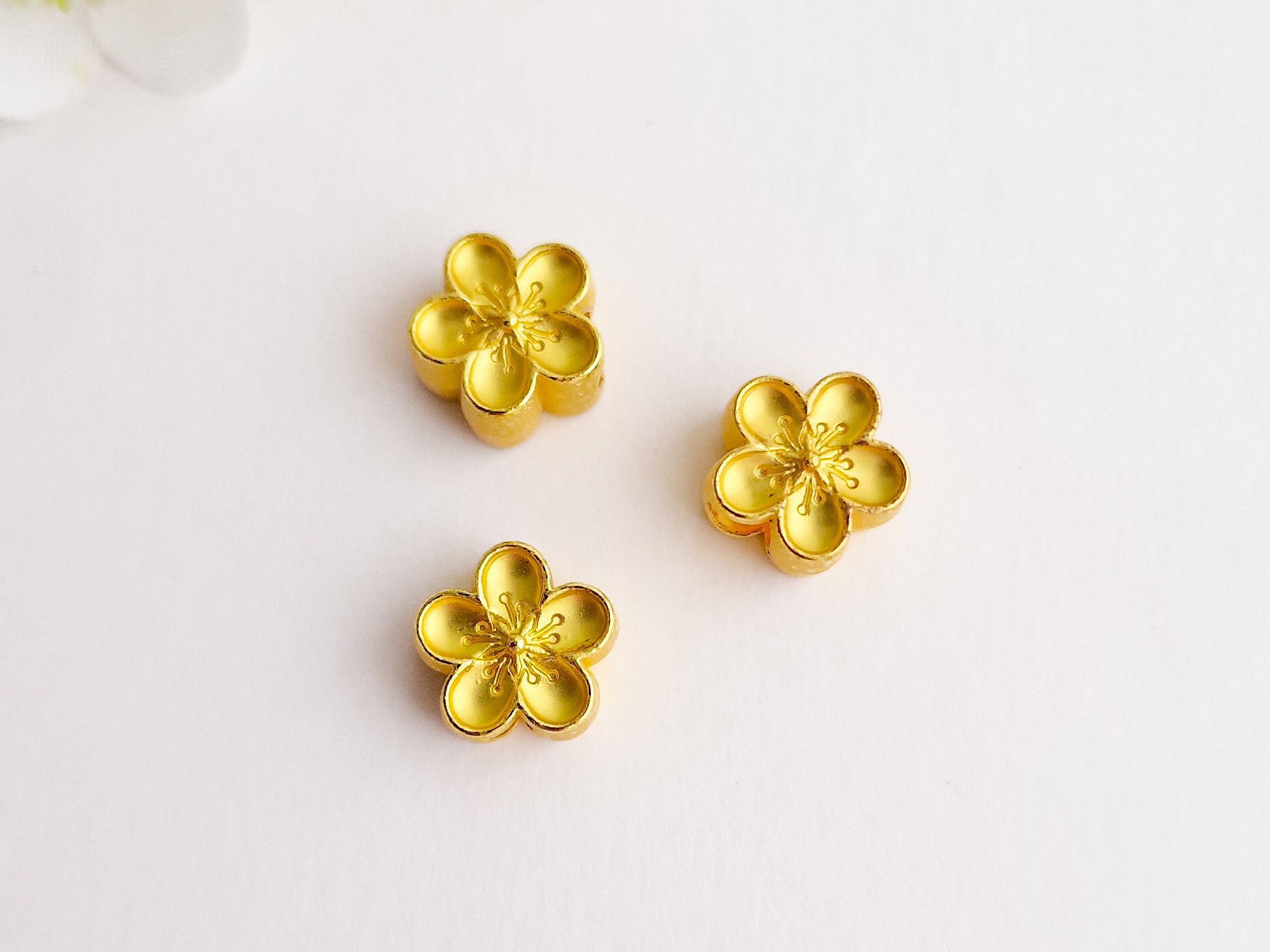Metallperler, sakura blomster - Bilde 4