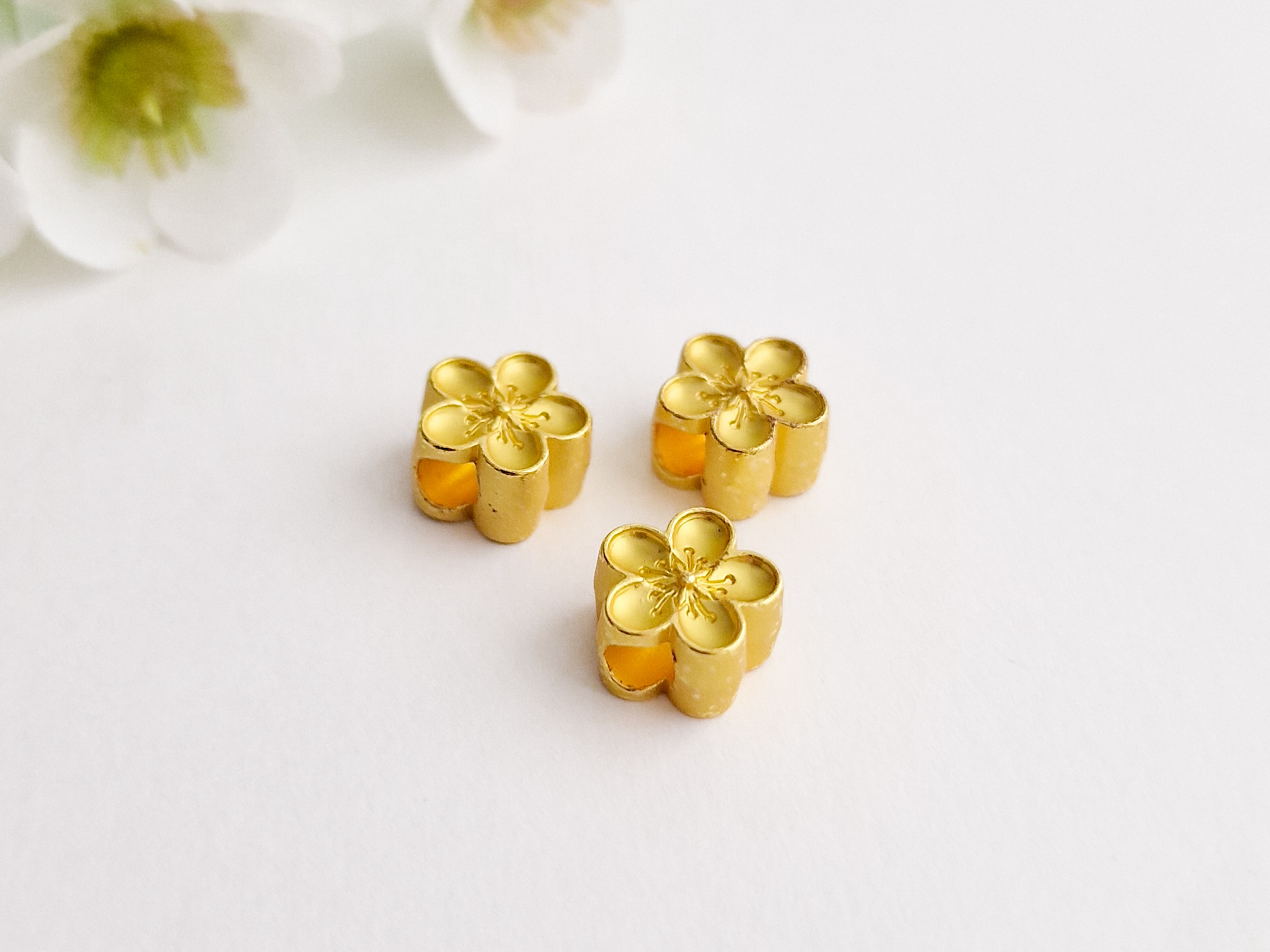 Metallperler, sakura blomster - Bilde 3
