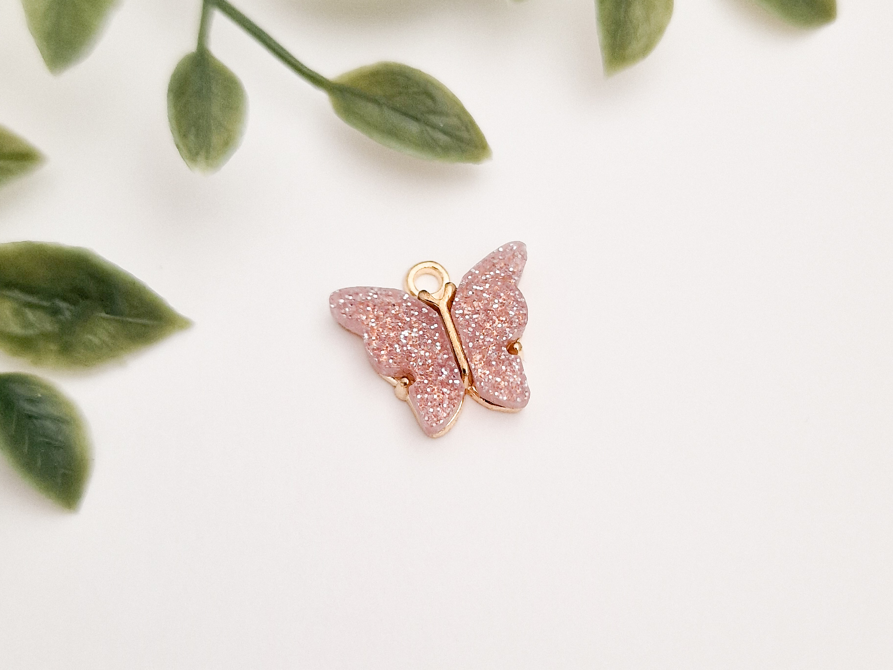 Anheng, sommerfugler med glitter. - Bilde 3