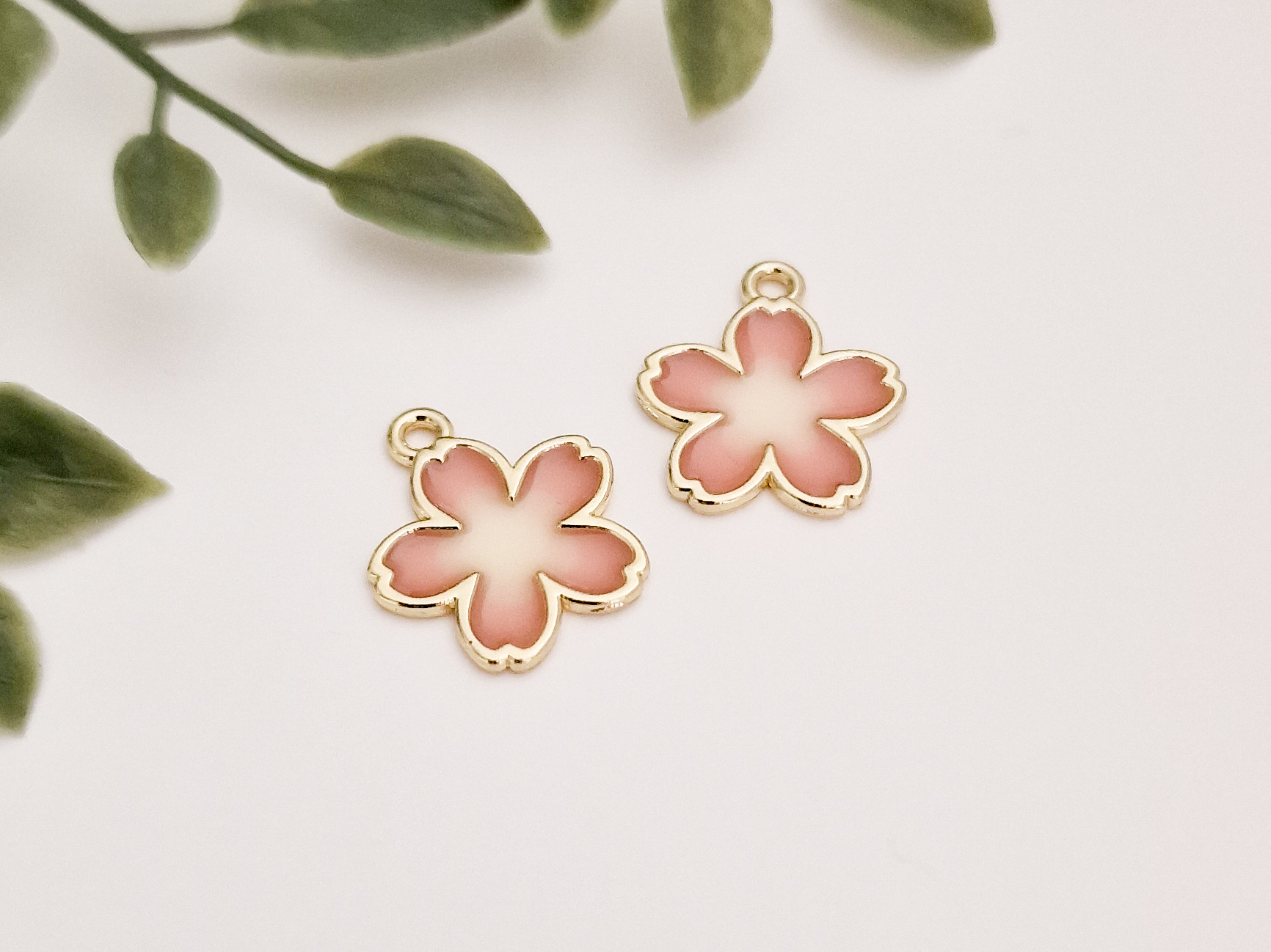 Anheng, blomst i rosa og gull - Bilde 2