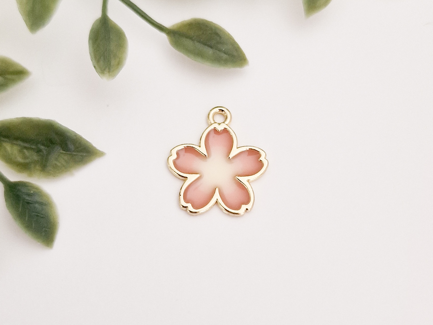Anheng, blomst i rosa og gull - Bilde 3