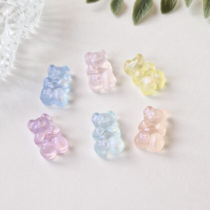 Akrylperler pastellfargede bamser