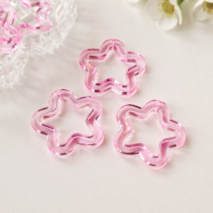 Akrylperler rosa stjerner