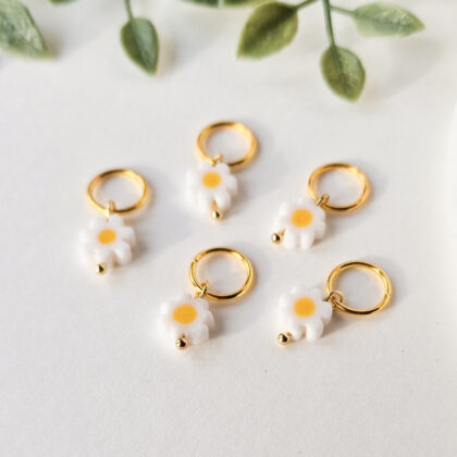 Mini maskemarkører, hvite blomster
