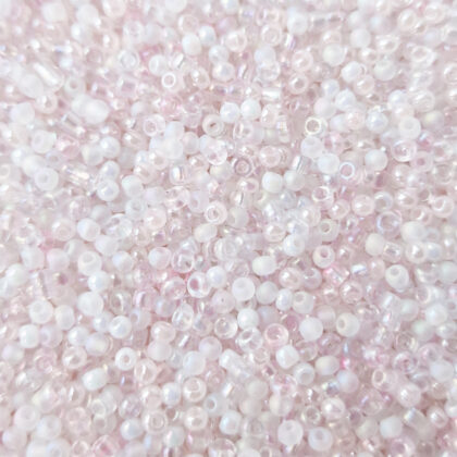 Seed beads, lys rosa /blank mini mix 2mm