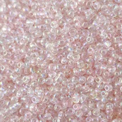 Seed beads, lys rosa, 3mm