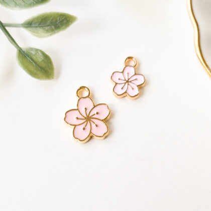 Anheng,  kirsebærblomster, rosa, 2pk