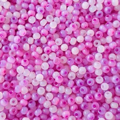 Seed beads, rosa/lilla mix, 4mm