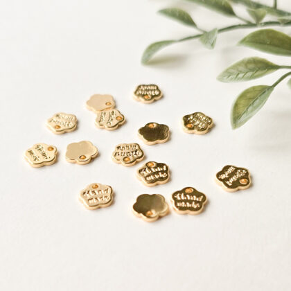 18k gullforgylte anheng, Handmade, 5pk