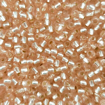 Seed beads, 4mm, lys champagne