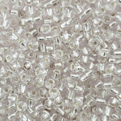 Seed beads, 4mm, sølv