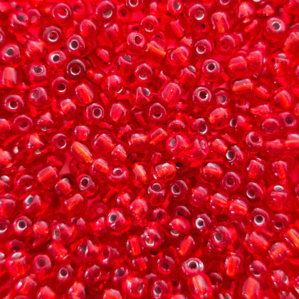 Seed beads, 4mm, rød